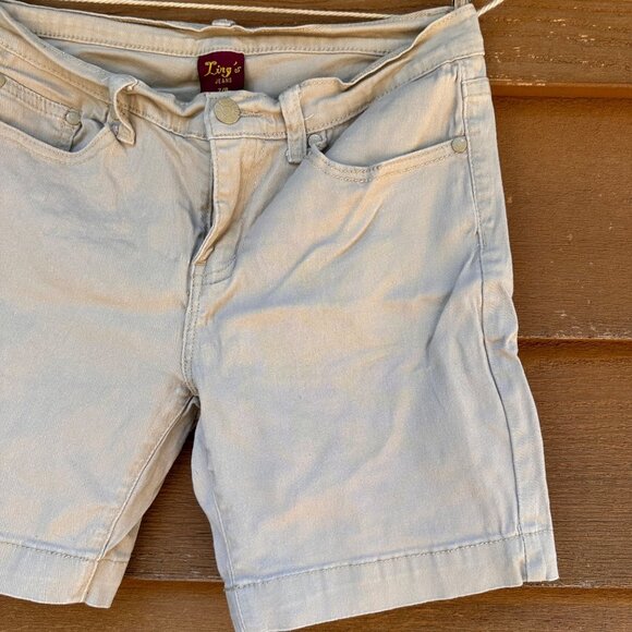 Lings Jeans Womens Tan Stretchy Shorts Size 7/8 Cotton & Spandex - Picture 5 of 12